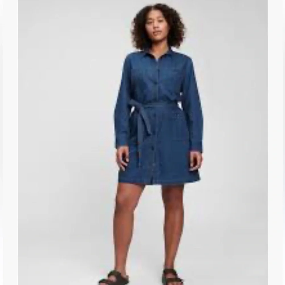 Gap Denim Blue Shirt Dress Size M
